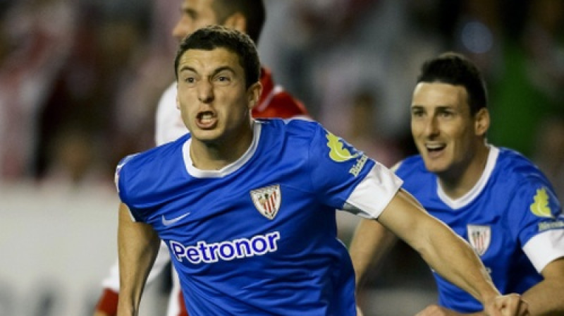 Oskars De Markoss atzīmē vārtu guvumu
Foto: AFP/Scanpix