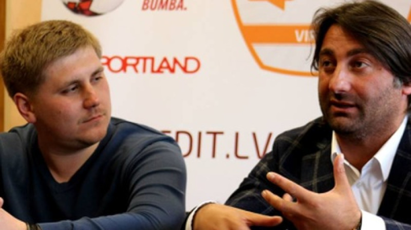 Vladimirs Šteinbergs un Tamazs Pertija
Foto: Kristaps Ozoliņš, Rīgas "Daugava"