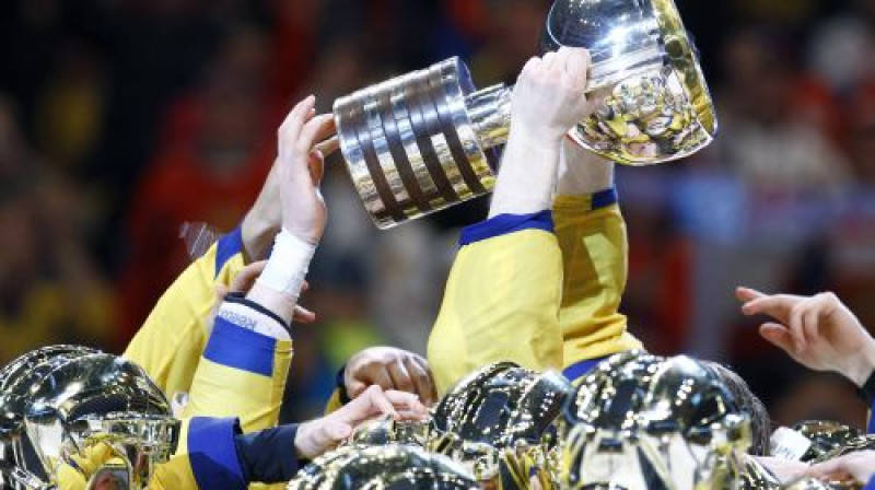 2013. gadā par pasaules čempioni hokejā kļuva Zviedrijas izlase
Foto: ITAR-TASS/Scanpix
