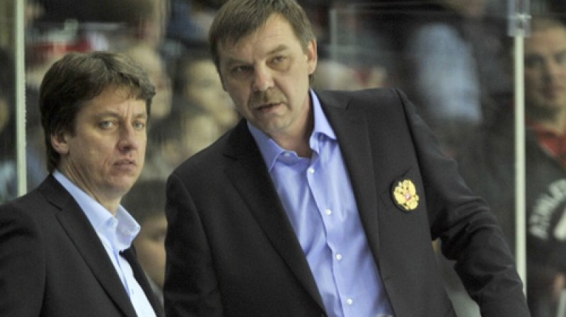 Harijs Vītoliņš un Oļegs Znaroks
Foto: Romāns Kokšarovs, Sporta Avīze, f64