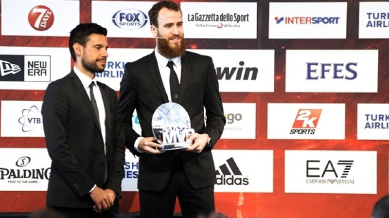 Serhio Rodrigess ceturtdien saņēma Eirolīgas MVP balvu
Foto: www.euroleague.net