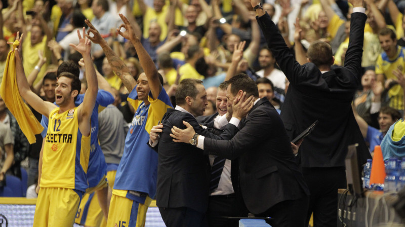 Deivids Blats un "Maccabi Tel Aviv": sestais triumfs Eirolīgā kluba vēsturē
Foto: AP/Scanpix