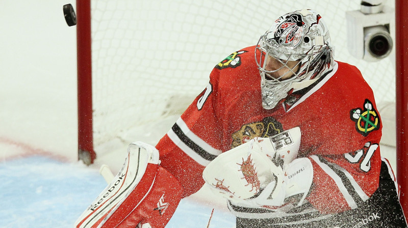 "Blackhawks" vārtsargs Korijs Kroufords
Foto: AFP/Scanpix