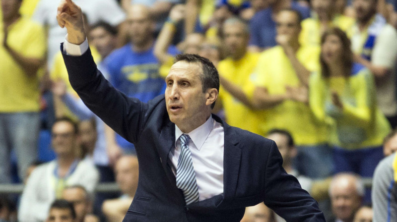 "Maccabi Tel Aviv" galvenais treneris Deivids Blats
Foto: AFP/Scanpix