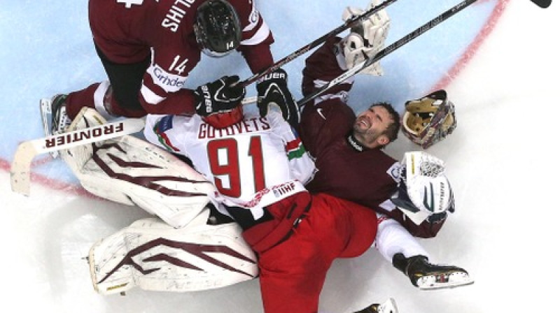 Jēkabs Rēdlihs, Kirils Gotovecs un Edgars Masaļskis
Foto: ITAR-TASS/Scanpix