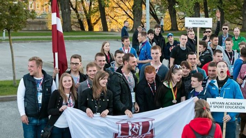LSPA komanda Baltijas jūras valstu studentu sporta spēļu (SELL) atklāšanā 
Foto: sell2014.eu