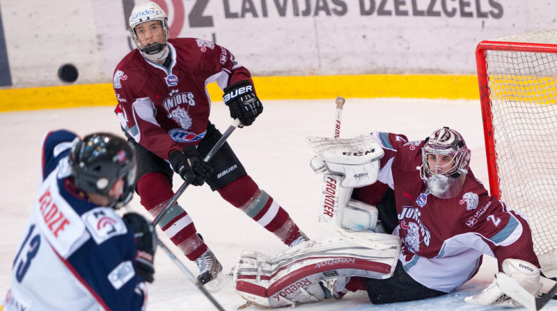 Māris Jučers vārtos
Foto: Vladislavs Proškins/F64