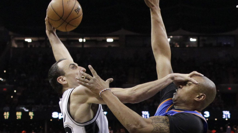 Manu Džinobili guva 19 punktus sērijas sestajā mačā
Foto: AP/Scanpix