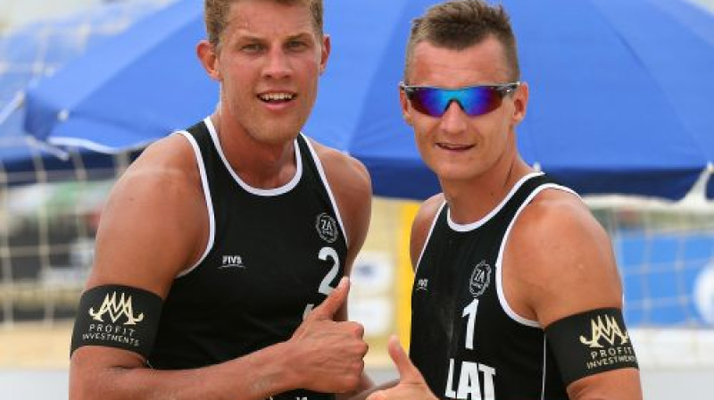 Aleksandrs Solovejs un Mārtiņš Pļaviņš
Foto: Fivb.org