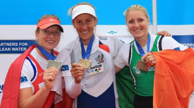 Sanita Pušpure ar Eiropas bronzu
Foto: irishtimes.com, Srdjan Stevanovic/GettyImage