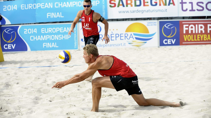 Mārtiņš Pļaviņš un Aleksandrs Solovejs
Foto: www.cev.lu