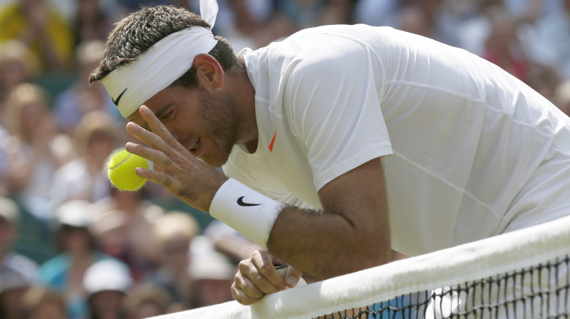 Del Potro 2013. gada Vimbldonā
Foto: Reuters/Scanpix