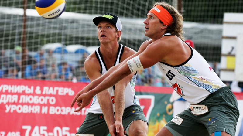 Jānis Šmēdiņš un Aleksandrs Samoilovs
Foto: fivb.org