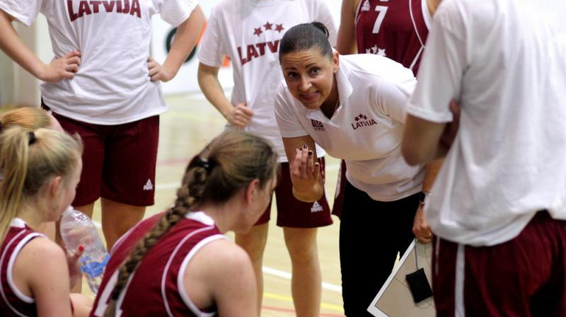 Latvijas U18 izlases galvenā trenere Ilze Ose-Hlebovicka.
Foto: basket.ee