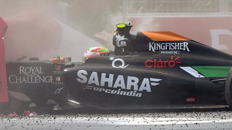 Serhio Peress pēc avārijas Monreālā
Foto: TT NYHETSBYRÅN/Scanpix