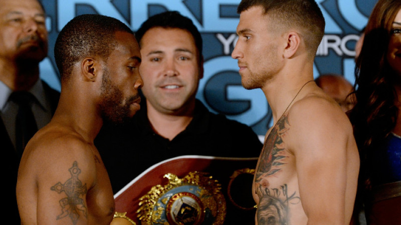 Gerijs Rasels juniors un Vasīlijs Lomačenko
Foto: Naoki Fukuda / RingTV