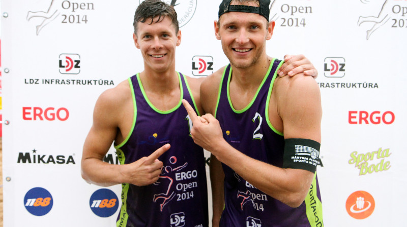Rihards Finsters & Edgars Točs
Foto: Latvijas Pludmales volejbola līga