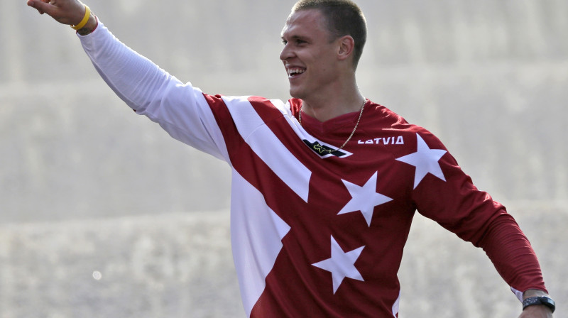 Divkārtējais olimpiskais čempions Māris Štrombergs 
Foto:  AP / Scanpix