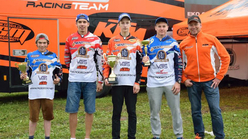 ''Rodeo MX RT'' komanda pēc uzvaras Viļakā
Foto: Jānis Pastars