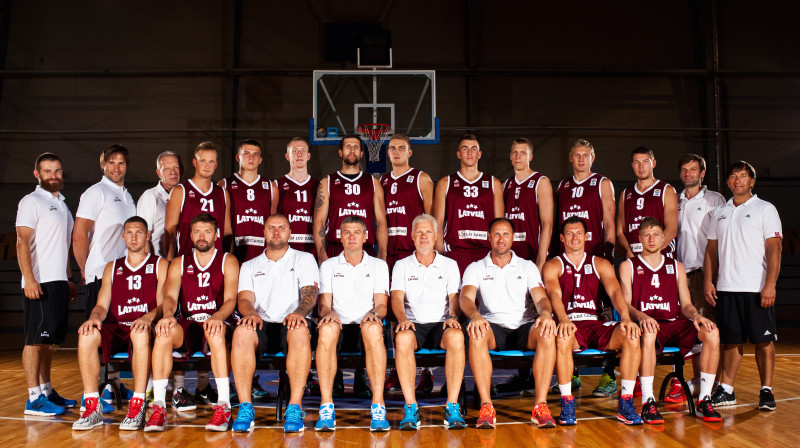 Latvijas vīriešu valstsvienība.
Foto: Renārs Koris