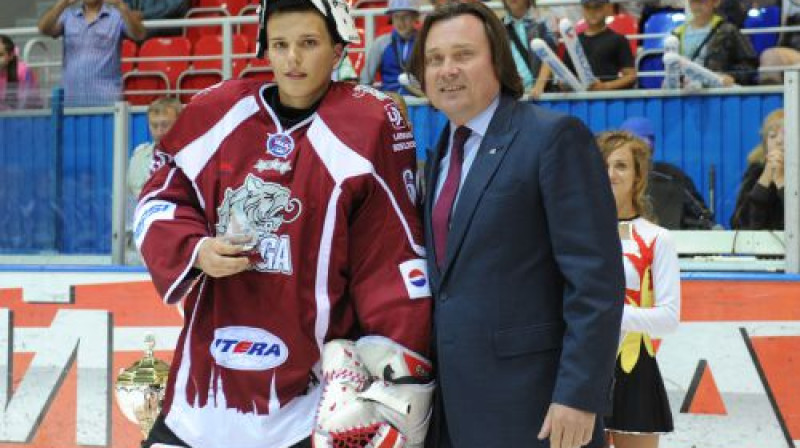 Salvis Balandīns - kosmonauta Beļajeva turnīra labākais vārtsargs 
Foto: almaz.severstalclub.ru