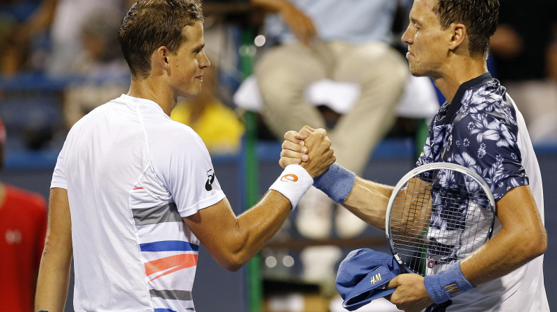 Vaseks Pospišils atkal uzvar Tomāšu Berdihu
Foto: USA Today Sports/Scanpix