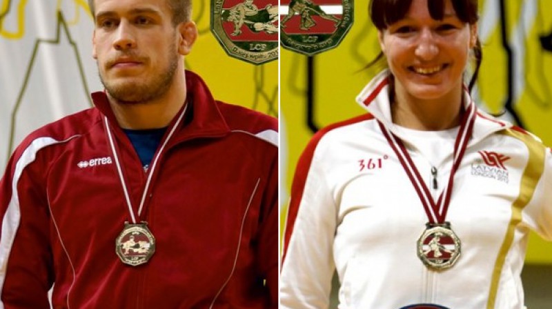 Imants Lagodskis un Anastasija Grigorjeva 
Foto: Latvijas Cīņas federācija