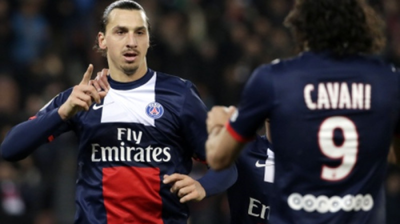 Zlatans Ibrahimovičs un Edinsons Kavani - joprojām draudīgākais uzbrucēju duets Francijā
Foto: AFP/Scanpix