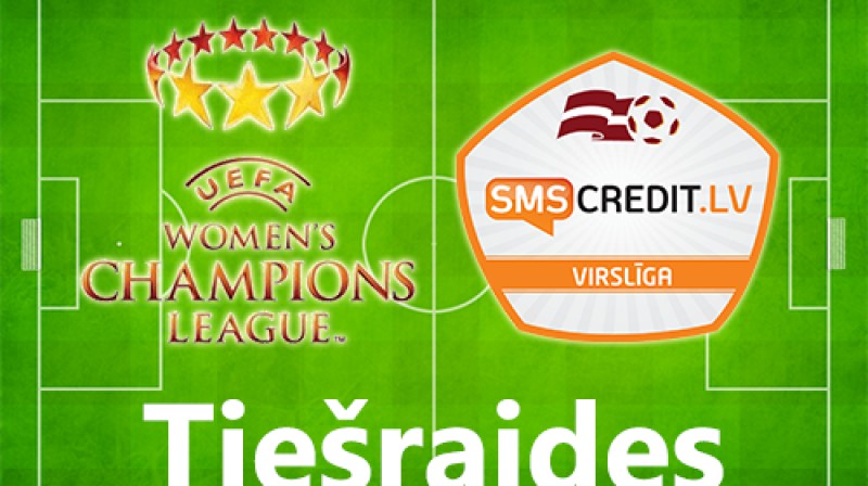 UEFA Sieviešu čempionu līgas un SMScredit.lv Virslīgas spēļu tiešraides skaties Sportacentrs.com