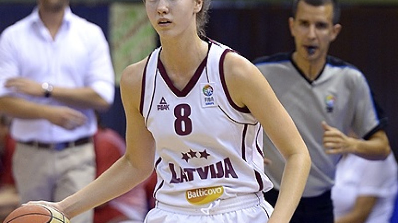 Digna Strautmane: 16 punktu un 9 atlēkušās bumbas U20 izlases pārbaudes spēlē ar Polijas komandu. 
Foto: www.fibaeurope.com