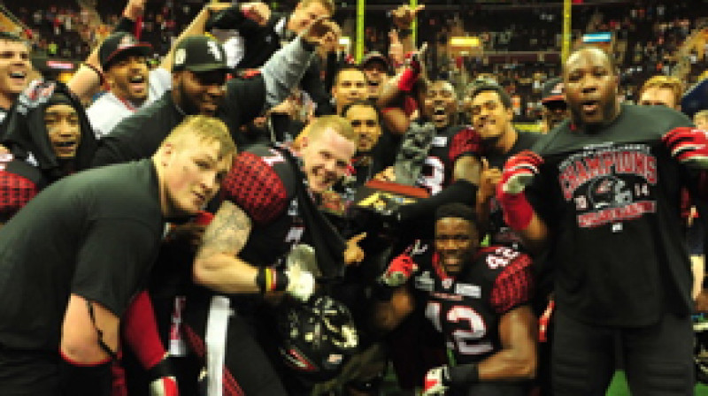 Klīvlendas "Gladiators" priecājas par iekļūšanu finālā
Foto: gladiators.arenafootball.com