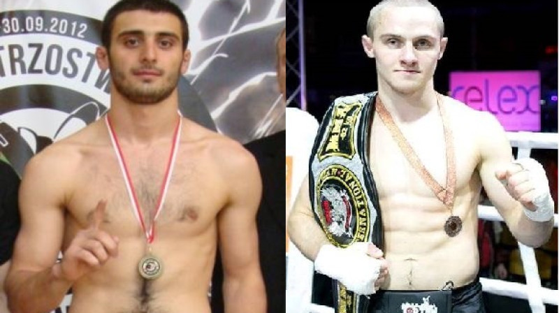 Azamats Mustafajevs (no kreisās) un Edgars Skrīvers
Foto: tmfight.com