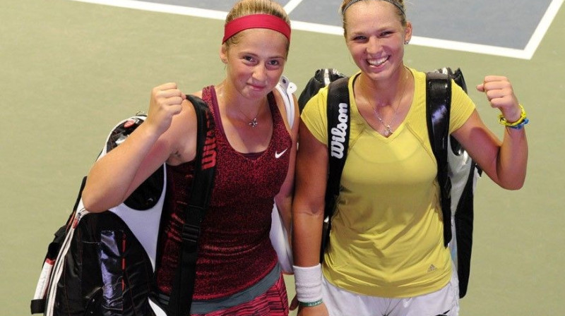 Aļona Ostapenko un Akvile Paražinskaite
Foto: LTOK