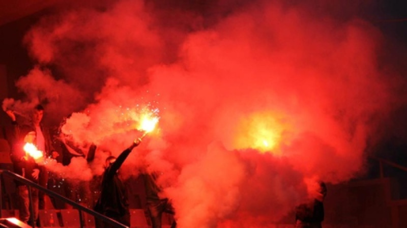 "Skonto" fani trešā apļa pēdējā spēlē pret Rīgas "Daugavu" (2:1)
Foto: Juris Gūtmans