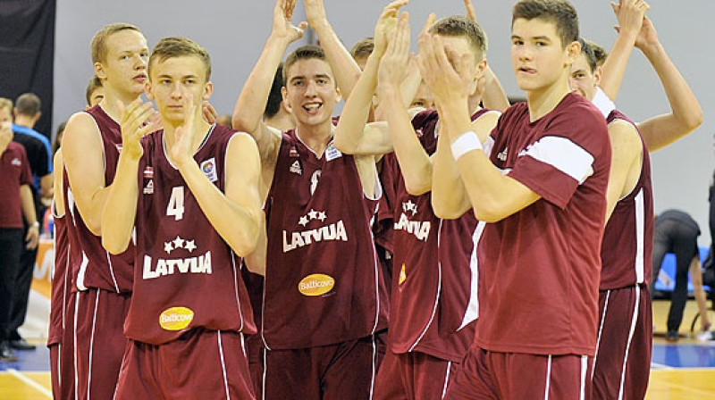 Latvijas U16 izlase: pirmo reizi uzvara Eiropas kadetu čempionāta ceturtdaļfinālā!
Foto: FIBAEurope (Romāns Kokšarovs)