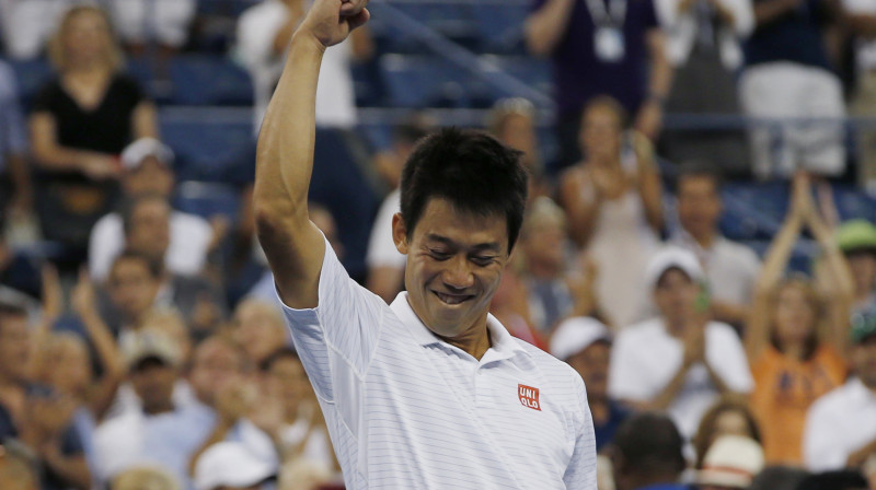 Kei Nišikori pirmoreiz iekļuva "Grand Slam" pusfinālā!
Foto: Reuters/Scanpix