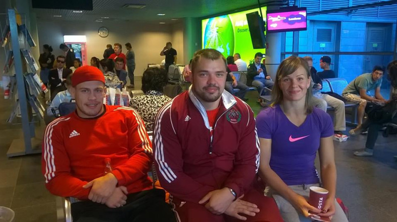 Imants Lagodskis, Dmitrijs Mihailovs, Laura Skujiņa 
Foto: Latvijas Cīņas federācija