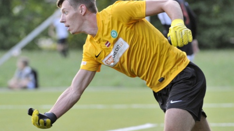 "Mettas"/LU vārtsargs Oskars Darģis
Foto: Romāns Kokšarovs, Sporta Avīze, f64