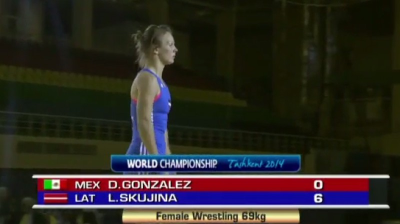 Laura Skujiņa iegūst Taškentas bronzu 
Foto: United World Wrestling