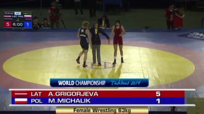 Anastasija Grigorjeva triumfē PČ bronzas finālā 
Foto: United World Wrestling