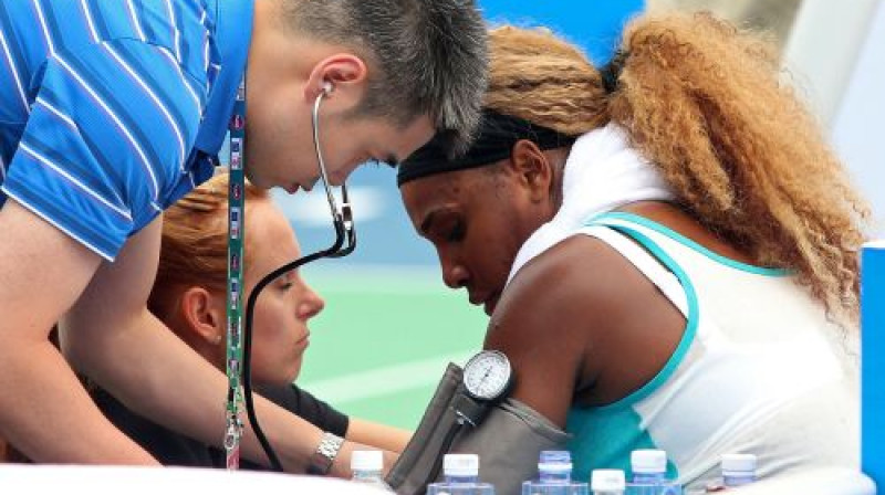 Serēna Viljamsa pirmajā mačā kopš "US Open" izturēja nepilnu setu
Foto: AFP/Scanpix