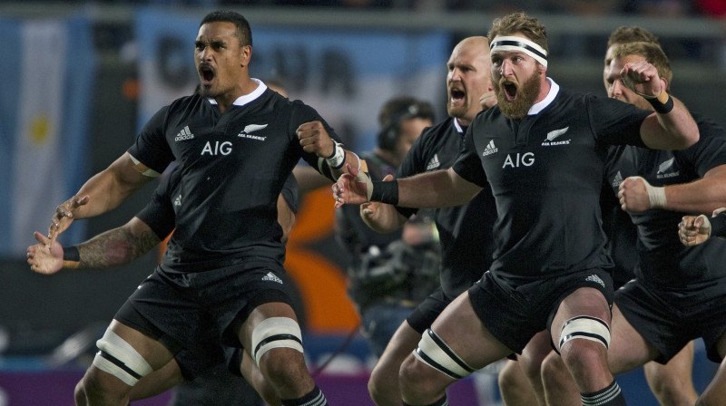 Jaunzēlandes izlase ar savu haku priecēs līdzjutējus un centīsies iebaidīt pretiniekus.  
AFP / Scanpix