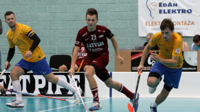 Moments no spēles starp "Latviju U19" un FK "Rīga"
Foto: Ritvars Raits, floorball.lv