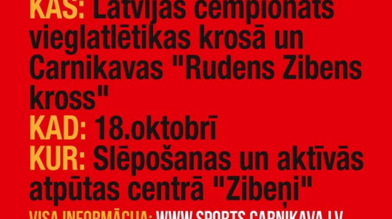 Latvijas čempionāts vieglatlētikas krosā 
Foto: lat-athletics.lv