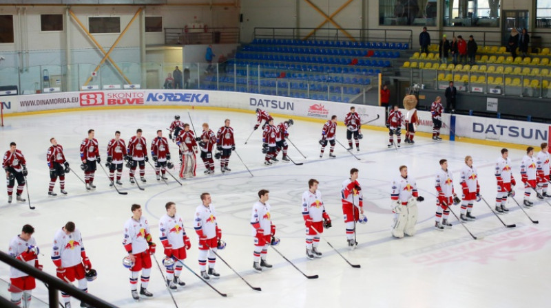 HK "Rīga" un Zalcburgas "Red Bull" 
Foto: dinamoriga.eu