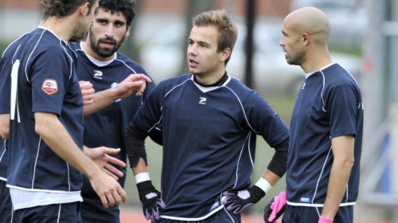 Benito Montalvo, Giorgi Diakvnišvili, Edgars Kārkliņš un Djego Silva
Foto: Romāns Kokšarovs/F64