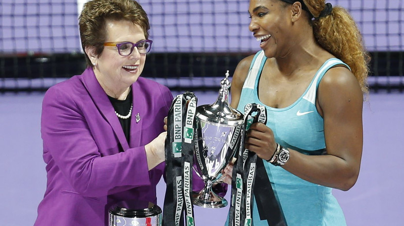 Serēna Viljamsa kopā ar Billiju Džīnu Kingu
Foto: Reuters/Scanpix