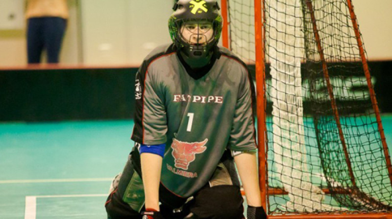 Agris Rogainis (FBK Valmiera/ViA)
Foto: floorball.lv