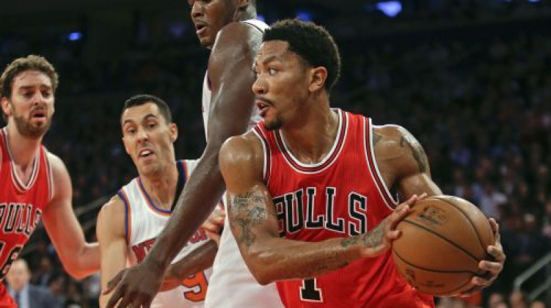 Deriks Rouzs pret "Knicks"
Foto: AP/Scanpix