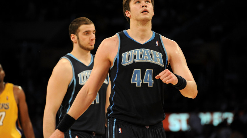 Kirils Fesenko četras sezonas aizvadīja "Utah Jazz" rindās
Foto: AFP/Scanpix
